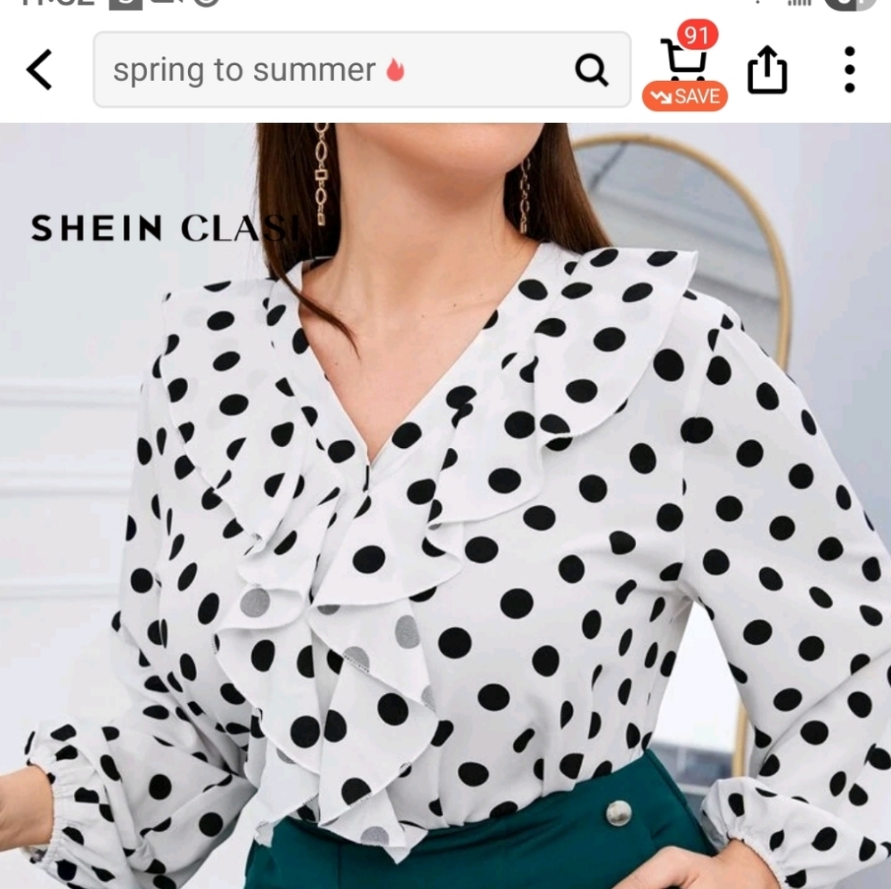 SHEIN Polka Dot Top